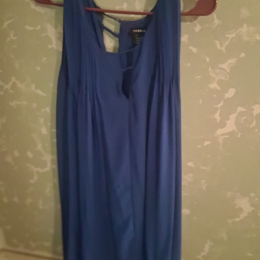 Chic Blue Sleeveless Dress